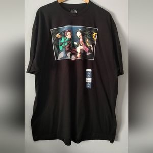 Demon Slayer  shirt men Color Black Short Sleeve Sise 2XL New Anime Netflix New